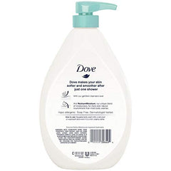 Dove Sensitive Skin pack of 2 bottles for daily, gentle cleansing