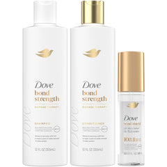 Dove Bond Strength Shampoo bottle with rich lather supporting bond repair