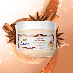 Close-up of exfoliation texture in Dove Cinnamon Pumpkin Pie Scrub