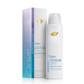 Desodorante Dove Clinica y Cuidado en spray y envase original, proteccion duradera todo el dia