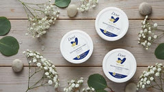 Dove Crema Nutritiva, absorción rápida y piel hidratada sin grasa.