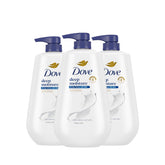Dove Deep Moisture bottle with pump delivers easy daily cleansing and lasting softness.