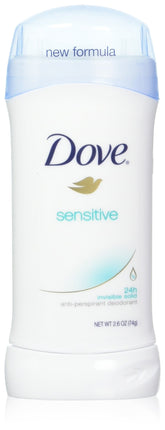Dove Invisible Solid packaging for a 6-pack; easy daily protection.