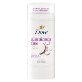 Dove Deodorant Stick coconut pink jasmine scent swirl for all-day freshness.