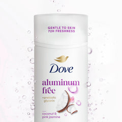 Dove Smooth Glide Deodorant Stick shows no visible residue after application.