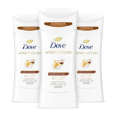 Desodorante Dove en barra con vainilla y cacao para uso diario y fragancia duradera.