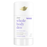 Dove Desodorante Coco-Vainilla para todo el cuerpo, control de olor durante el día.
