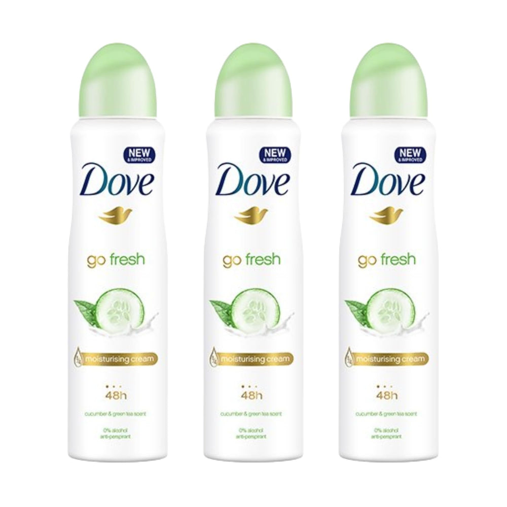 Desodorante Dove Pepino y Té Verde 250 ml, frescura duradera para todo el día.