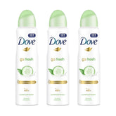Desodorante Dove Pepino y Té Verde 250 ml, frescura duradera para todo el día.