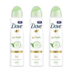 Desodorante Dove Pepino y Té Verde 250 ml, frescura duradera para todo el día.