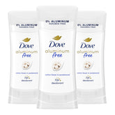 Dove desodorante sin aluminio, barra con flor de algodón y sandalo para aroma suave.