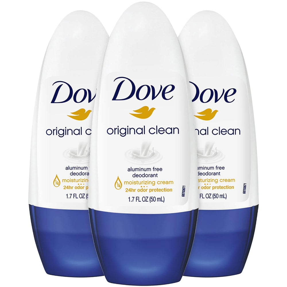 Dove desodorante sin aluminio Original Limpio en 3 packs, protección 24 h.