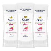 Desodorante Dove sin aluminio con pitaya y coco en pack de 3 para llevar