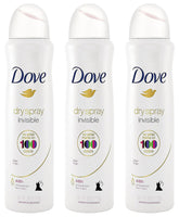 Dove Desodorante spray seco invisible en lata, acabado claro para protección diaria.