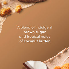 Dove Exfoliante, fragancia de vainilla y coco para un aroma agradable.
