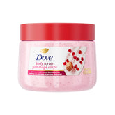 Dove exfoliante corporal granada y manteca, exfolia suave y nutre la piel.