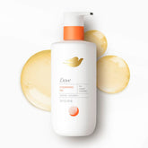 Dove Gel de Ducha con Aceite en bote, hidrata piel seca durante la ducha.
