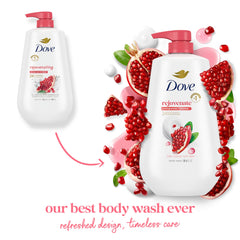 Fragancia de granada e hibisco de Dove para despertar los sentidos.
