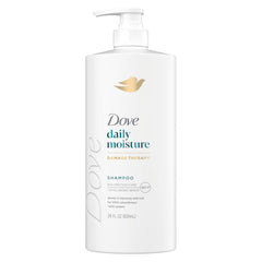 Dove Champú Hidratación Diaria en botella muestra suavidad desde el primer lavado.