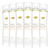Dove humidity-protect micro-mist bottle shields hair from humidity for lasting smoothness.