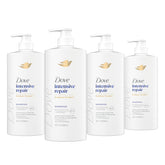 Dove Intensive Repair shampoo bottle showing stronger, more resilient hair.