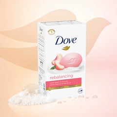 Jabón Dove con durazno blanco, aroma suave y agradable.