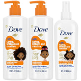 Dove Kids Shampoo and Conditioner set front view for textured hair care.