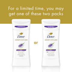 Dove Lavender Fresh fragrance visual emphasizing daily use and soothing aroma.