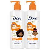 Dove Love Collection kids shampoo bottle for tear-free, gentle cleansing.