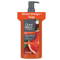 Dove Men+Care baño naranja sanguina y salvia: aroma revitalizante para la piel.