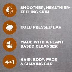 Dove Men+Care bar held in hand for convenient daily grooming