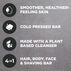 Dove Men+Care barra 4 en 1, aroma masculino para relajación