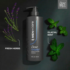 Dove Men+Care Champú Cooling Relief: aplicación suave y envolvente.