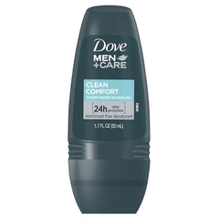 Aplicación suave de Dove Men+Care Clean Comfort, uso diario cómodo.
