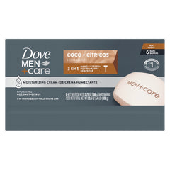 Dove Men+Care Coco Citrus: aroma cremoso para una higiene diaria agradable.