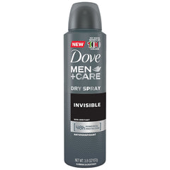 Dove Men Care Desodorante Invisible Spray, lata 3-8 onzas, protección duradera.