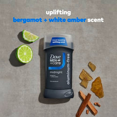DOVE MEN + CARE desodorante en barra cuidado de la piel e hidratante para piel suave.