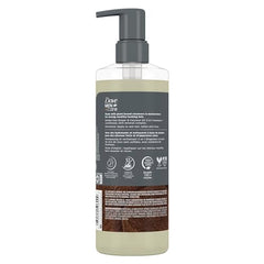 Dove Men+Care mineral complex nurtures hair during application.
