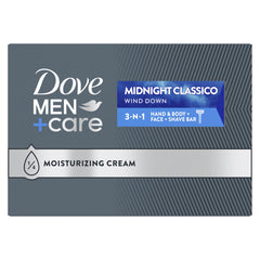 Dove Men+Care Midnight Classico Hand & Body Bar pack for hydrated skin after shower