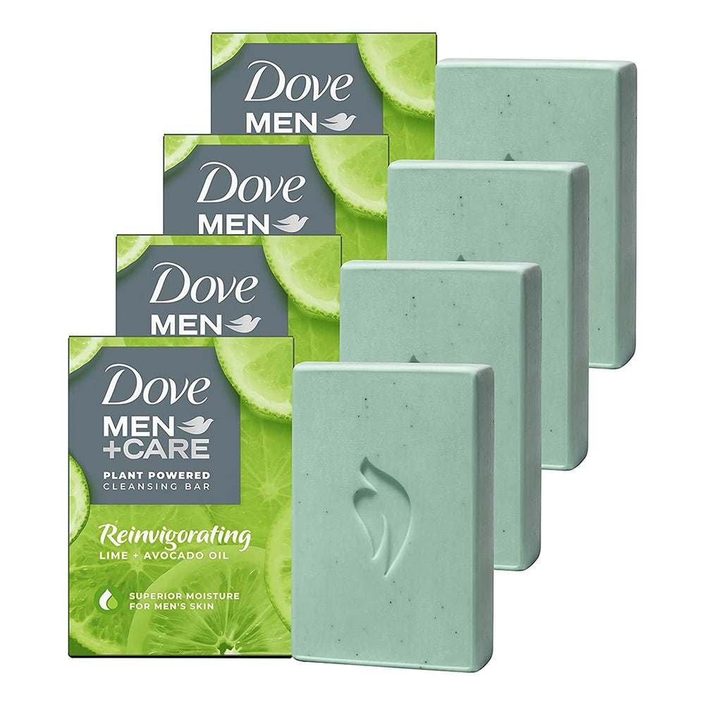 Dove Men+Care reinvigorating bar soap delivers a deep clean and hydration