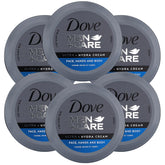 Dove Men+Care Ultra Hydra crema tarro, aplicación rápida para rostro y cuerpo