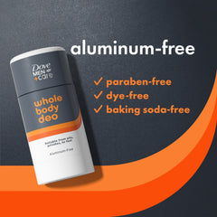 DOVE Men+Care Whole Body Deo used on private areas for all-day freshness.