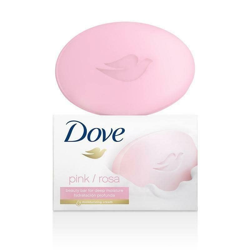 Dove Pink Beauty Bar showing moisturizing soap for smooth, radiant skin