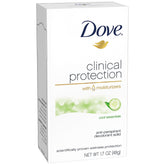 Dove Protección Clínica Cool Essentials frasco visto, protección duradera todo el día