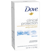 Dove Protección Clínica Original Limpio, barra desodorante en su envase visible, uso diario.