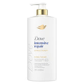 Dove Reparación Intensiva: acondicionador, botella en primer plano, reparación con cada lavado.