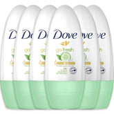 Dove Roll-On Frescura Pepino y Té Verde en botella, protección suave para la axila.
