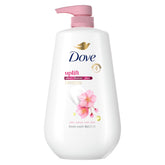 Dove Sakura Blossom & Yuzu, botella vertido, aroma floral cítrico y hidratación durante la ducha.