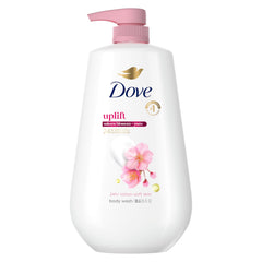 Dove Sakura Blossom & Yuzu, botella vertido, aroma floral cítrico y hidratación durante la ducha.