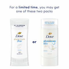 Dove Sensitive deodorant stick leaves no visible residue after use